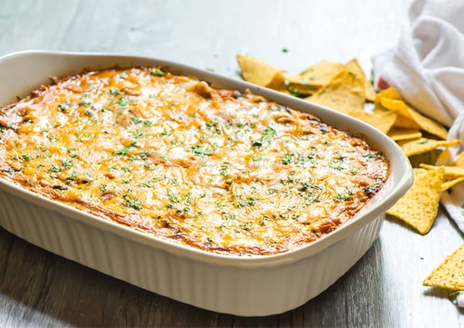 Skinny Chicken Enchilada Dip